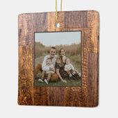 Ornement En Céramique Cèdre | motif de bois rustique (Gauche)