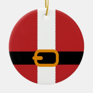 Ornement En Céramique Ceinture de Père Noël