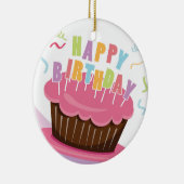 Ornement En Céramique célébration de joyeux anniversaire (Droite)