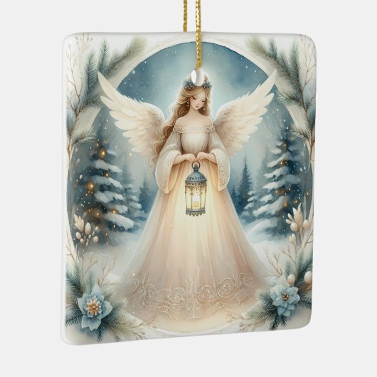 Ornement En Céramique Celestial Winter Angel Lantern of Hope (Droite)