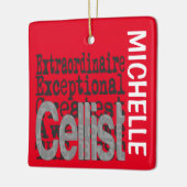 Ornement En Céramique Cellist Extraordinaire CUSTOM (Gauche)