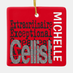 Ornement En Céramique Cellist Extraordinaire CUSTOM