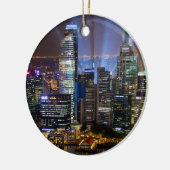 Ornement En Céramique Centre-ville de Singapour la nuit (Gauche)