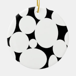 ORNEMENT EN CÉRAMIQUE CERCLES BLANCS
