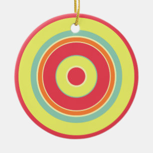 Ornement En Céramique Cercles colorés 01