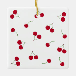 Ornement En Céramique Cerises Cerises