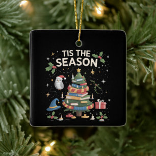 Ornement En Céramique C'est la saison de l'école de sorcier Noël Cozy Ma
