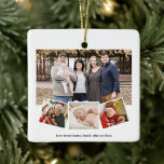Ornement En Céramique C'Est La Saison D'Être Jolly Élégant Script 4 Phot<br><div class="desc">C'Est La Saison D'Être Jolly | Aquarelle Verdure Pine Cône Élégant Script Minimaliste 4 Family Photo Collage Ornement. Tous les textes sont pré-arrangés pour que vous personnalisiez facilement et rapidement avec vos propres détails. Souhaitez-vous à tous de bonnes vacances !</div>