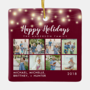 Ornement En Céramique Chaîne Bourgogne Lumières 8 Vacances Photo