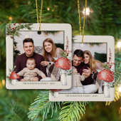 Ornement En Céramique Champignons de Noël rustiques en bois 2 Photo