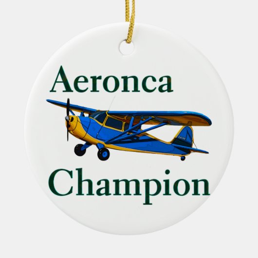 Ornement En Céramique Champion d'Aeronca (Devant)