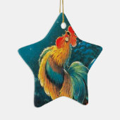Ornement En Céramique chanticleer à l'aube (Droite)