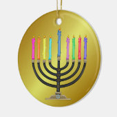 Ornement En Céramique Chanukah Menorah (Gauche)