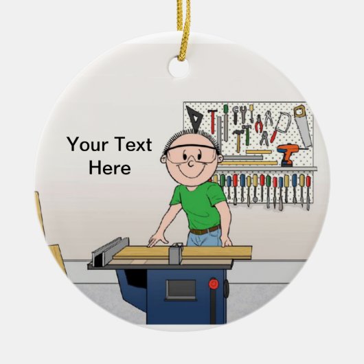 Ornement En Céramique Charpentier - mâle (Devant)