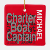 Ornement En Céramique Charter Boat Capt Fuchom (Dos)