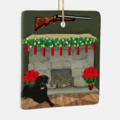 Ornement En Céramique Chasse Chien Shotgun Shell illuminations Noël (Droite)