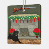 Ornement En Céramique Chasse Chien Shotgun Shell illuminations Noël (Gauche)