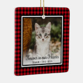 Ornement En Céramique Chat à carreaux rouges de Buffalo Forever In Our H (Droite)