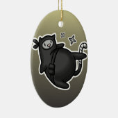 Ornement En Céramique Chat de Ninja (Droite)