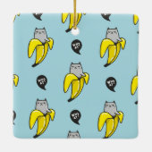 Ornement En Céramique Chat en banane (Dos)