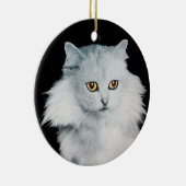 ORNEMENT EN CÉRAMIQUE CHAT NOIR ET CHAT BLANC (Droite)