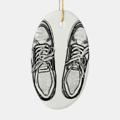 Ornement En Céramique Chaussures d'art créatif basket crayon art graphiq (Droite)