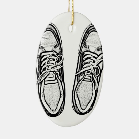 Ornement En Céramique Chaussures d'art créatif basket crayon art graphiq (Droite)