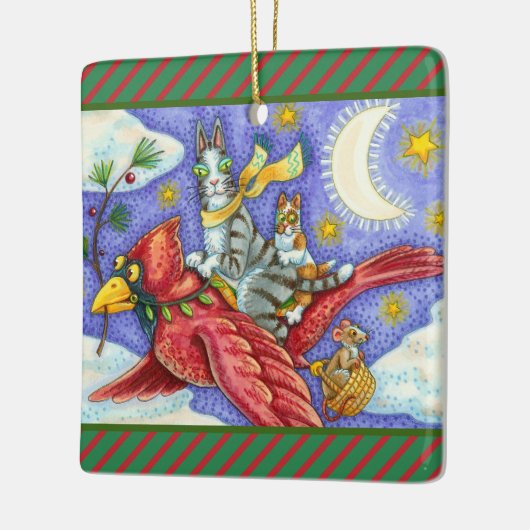 ORNEMENT EN CÉRAMIQUE CHAUSSURES FUNNY N'FITZ, CARDINATEUR GÉANT DE NOËL (Gauche)