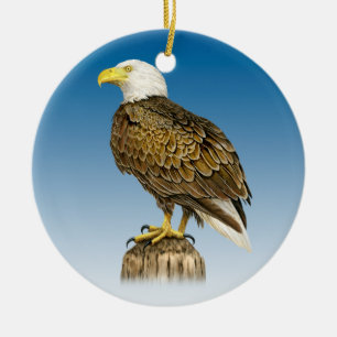 Ornement en céramique chauve d'Eagle