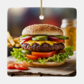 Ornement En Céramique Cheeseburger (Dos)
