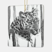 Ornement En Céramique Cheetah Portrait (Gauche)