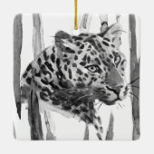 Ornement En Céramique Cheetah Portrait (Dos)
