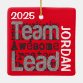 Ornement En Céramique Chef d'équipe Extraordinaire CUSTOM (Dos)