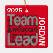 Ornement En Céramique Chef d'équipe Extraordinaire CUSTOM (Devant)