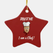 Ornement En Céramique Chef femme (Dos)