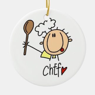 Ornement En Céramique Chef masculin