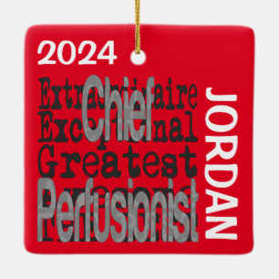 Ornement En Céramique Chef Perfusionist Extraordinaire CUSTOM