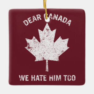 Ornement En Céramique Cher Canada, Nous Le Détestons De Manifestation Po