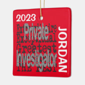 Ornement En Céramique Chercheur privé Extraordinaire CUSTOM (Gauche)