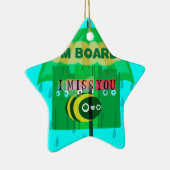 Ornement En Céramique Chérie, Tu Me Manques Tant (Droite)