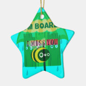 Ornement En Céramique Chérie, Tu Me Manques Tant (Gauche)