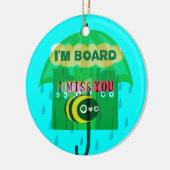 Ornement En Céramique Chérie, Tu Me Manques Tant (Gauche)