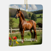 Ornement En Céramique Cheval arabe à la campagne (Droite)