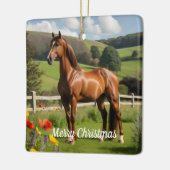 Ornement En Céramique Cheval arabe à la campagne (Gauche)