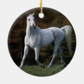 Ornement En Céramique Cheval arabe courant 1 (Dos)