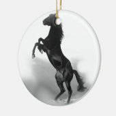 Ornement En Céramique Cheval blanc noir (Gauche)