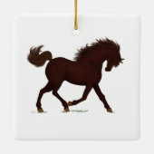 Ornement En Céramique Cheval Brown ou Pony Charme équestre (Dos)