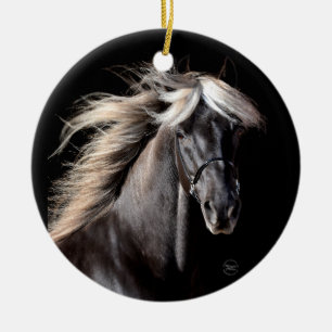 Ornement En Céramique Cheval de montagne rocheuse de chocolat