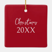 Ornement En Céramique Cheval de Noël avec couronne (Dos)