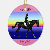 Ornement En Céramique Cheval Girl For Life ! (Gauche)
